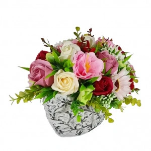Aranjament 8 Martie-vas ceramic barcuta (cod 2040) poza 2