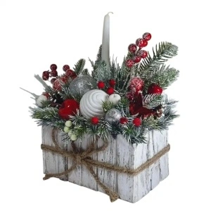 Aranjament de Craciun in cos rustic (cod 2174)poza3