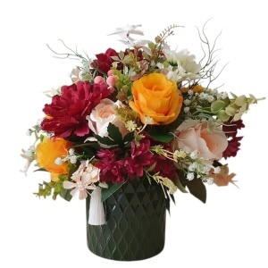 Aranjament floral artificial-trandafiri si margarete(cod 2330)poza44