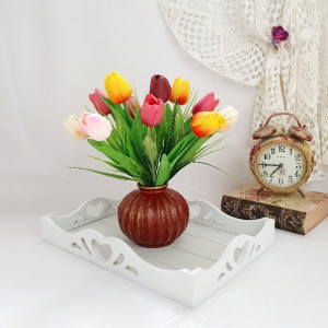 Aranjament floral din lalele de silicon  (cod 1474) 3001