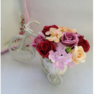 Aranjament flori de sapun- bicicleta 4