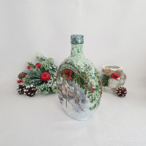 Cadouri de Craciun- Sticla handmade (cod 1532) 200