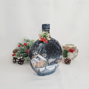 Cadouri de Craciun- Sticla handmade (cod 1534) 400