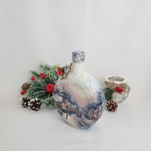 Cadouri de Craciun- Sticla handmade (cod 1535) 5005