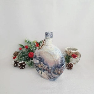 Cadouri de Craciun- Sticla handmade (cod 1535) 5005