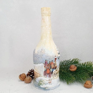 Cadouri de Craciun- Sticla handmade (cod 1712)6