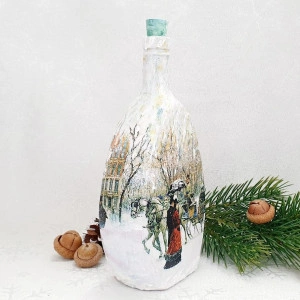 Cadouri de Craciun- Sticla handmade (cod 1723)304