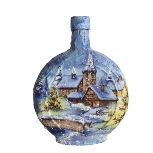 Cadouri de Craciun- Sticla handmade (cod 2321)poza2