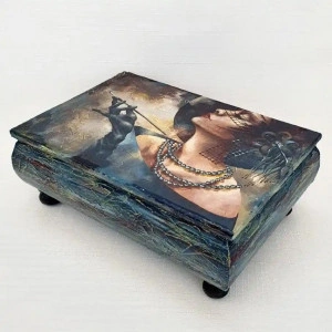 Cutie de bijuterii  "Lady in blue"(cod 1898)-4