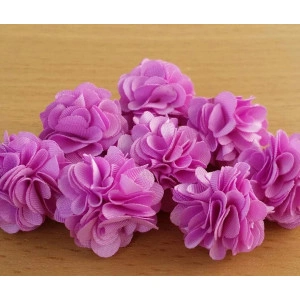 Flori din material textil-roz/lila 2