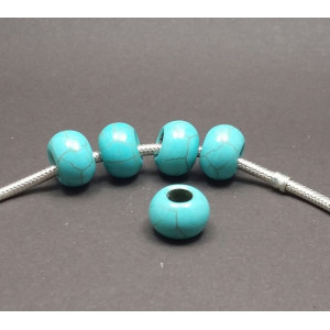 Howlite abacus,albastru, 9*14 mm