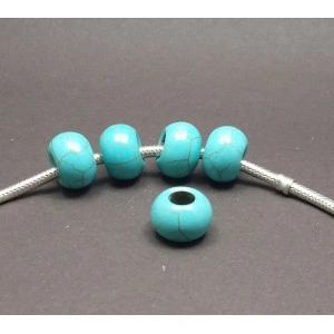 Howlite abacus,albastru, 9*14 mm