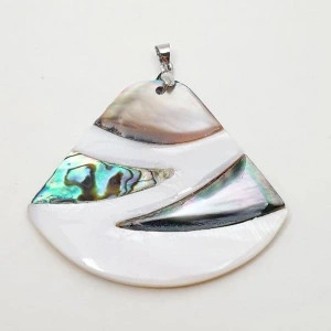 Pandantiv Paua Abalone Shell, 43*53 mm