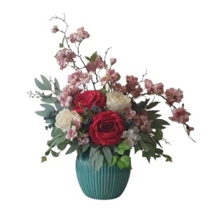 Aranjament artificial -flori de cires si trandafiri (cod 2358)poza21