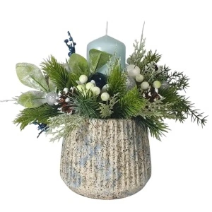 Aranjament de Craciun in vas ceramic- (cod 2134)3