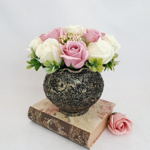 Aranjament din trandafiri de sapun "Sweet Roses"  (cod 15085