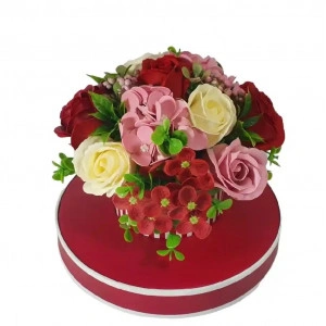 Aranjament floral din flori de sapun-grena (cod 2052)poza2