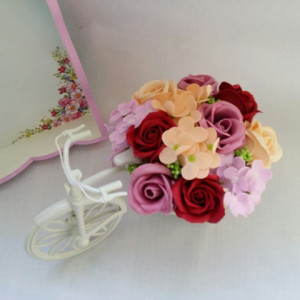 Aranjament flori de sapun- bicicleta 5