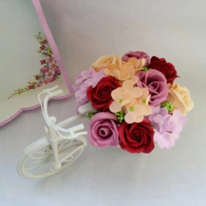 Aranjament flori de sapun- bicicleta 5