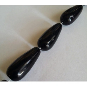 Black tear agate 30x10 mm