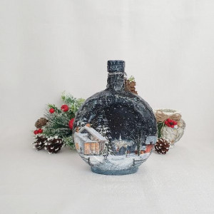 Cadouri de Craciun- Sticla handmade (cod 1534) 4001