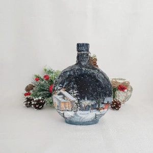 Cadouri de Craciun- Sticla handmade (cod 1534) 4001