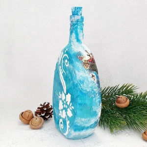 Cadouri de Craciun- Sticla handmade 500 ml(cod 1720)2