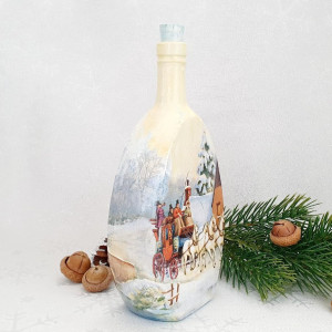 Cadouri de Craciun- Sticla handmade (cod 1722)101