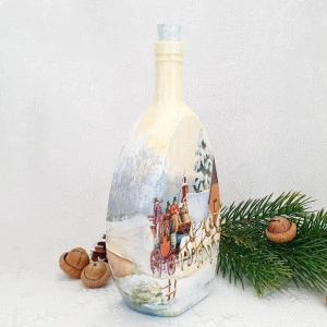 Cadouri de Craciun- Sticla handmade (cod 1722)101