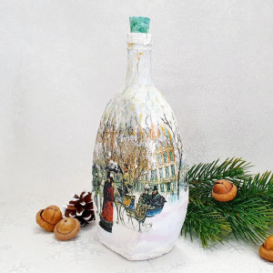 Cadouri de Craciun- Sticla handmade (cod 1723)305