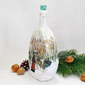 Cadouri de Craciun- Sticla handmade (cod 1723)305