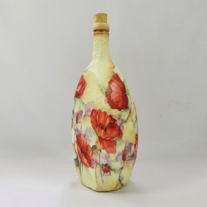Cadouri handmade- sticla 750 ml "Maci"3