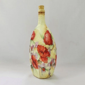 Cadouri handmade- sticla 750 ml "Maci"3
