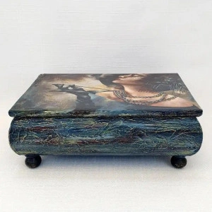 Cutie de bijuterii  "Lady in blue"(cod 1898)-6