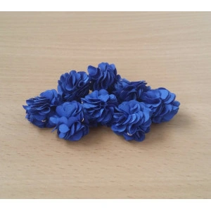 Flori din material textil-albastru