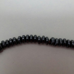 Hematite nemagnetice, 4x2 mm, negre, rondele