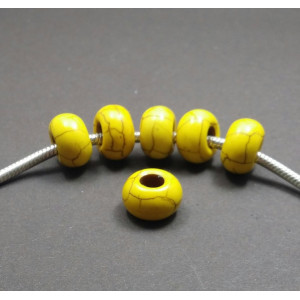 Howlite abacus,galben, 9*14 mm