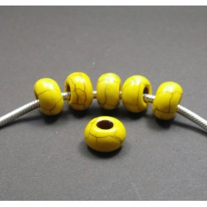 Howlite abacus,galben, 9*14 mm