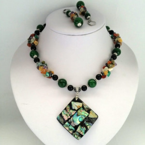  bijuterii din jad, pandantiv Paua Abalone 4