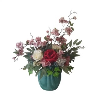 Aranjament artificial -flori de cires si trandafiri (cod 2358)poza22