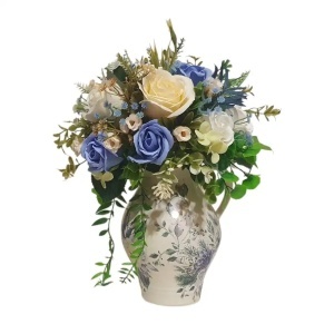 Aranjament  cu flori de sapun in cana ceramica (cod 2369)poza334