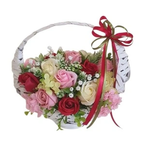 Poza 12 Aranjament de 8 Martie cu flori de sapun (cod 2220)