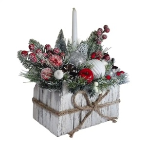Aranjament de Craciun in cos rustic (cod 2174)poza2