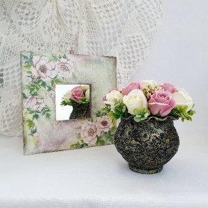 Aranjament din trandafiri de sapun "Sweet Roses"  (cod 15086