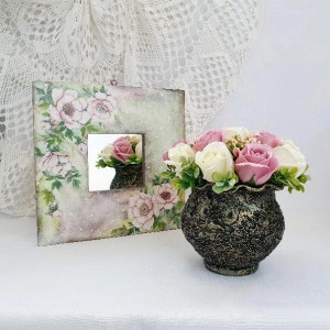 Aranjament din trandafiri de sapun "Sweet Roses"  (cod 15086