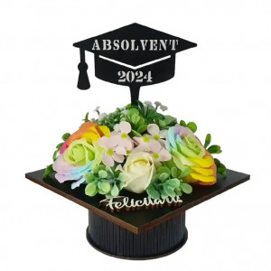 Aranjament floral "Absolvent 2024"-multicolor (cod 2077).5