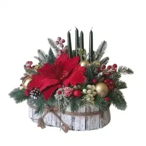 Aranjament de Craciun in cos rustic (cod 2314)poza 114