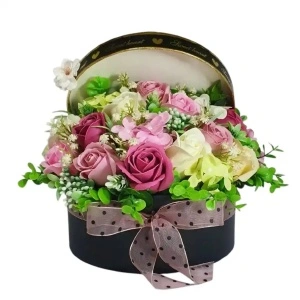 Aranjament trandafiri de sapun- "Sweet Heart"-roz (cod 2216)poza2