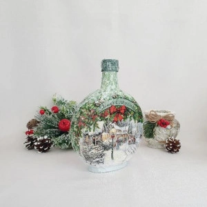 Cadouri de Craciun- Sticla handmade (cod 1532) 2002