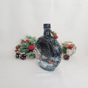 Cadouri de Craciun- Sticla handmade (cod 1534) 4002